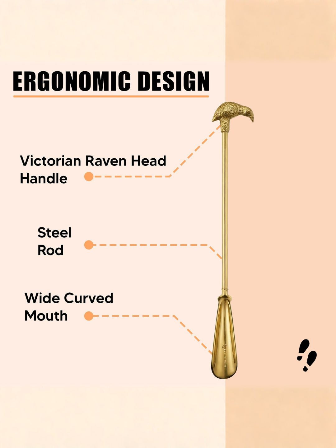 Shoe Mistri Victorian Raven Shoe Horn