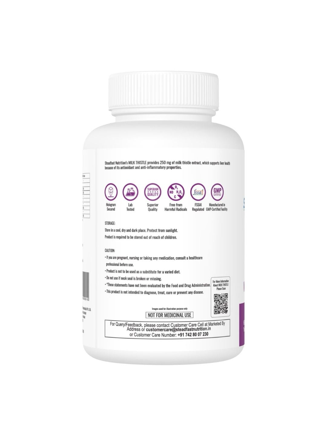 Steadfast Nutrition Milk Thistle Liver Detox Supplement Tablets For Men (60 Tablets)