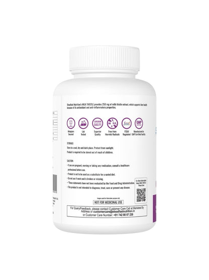 Steadfast Nutrition Milk Thistle Liver Detox Supplement Tablets For Men (60 Tablets)