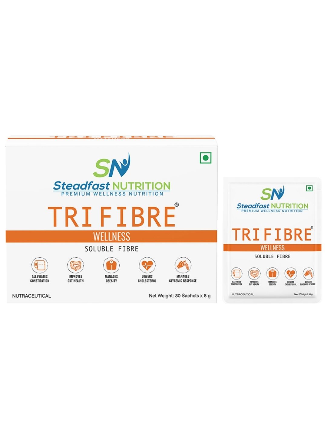 Steadfast Nutrition Tri Fibre Clear Soluble Fiber Supplement (30 Sachets)