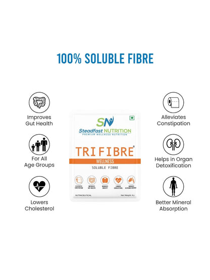 Steadfast Nutrition Tri Fibre Clear Soluble Fiber Supplement (30 Sachets)
