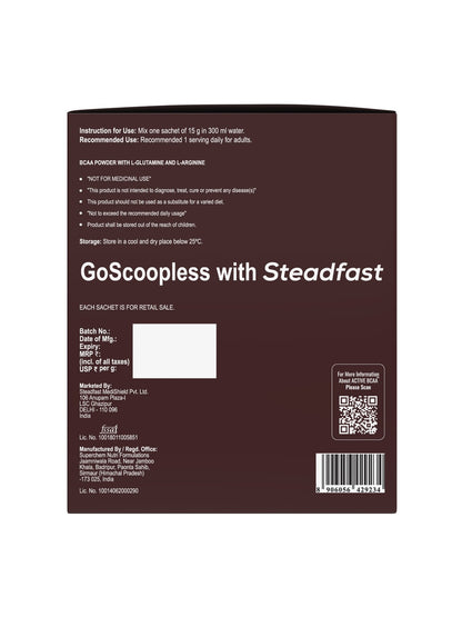 Steadfast Nutrition Active BCAA Supplement