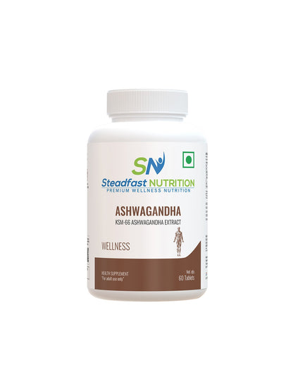 Steadfast Nutrition Ashwagandha KSM-66 Tablets (60 Tablets)