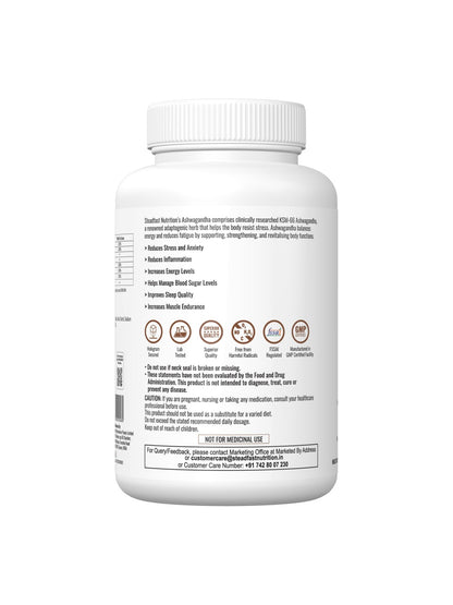 Steadfast Nutrition Ashwagandha KSM-66 Tablets (60 Tablets)
