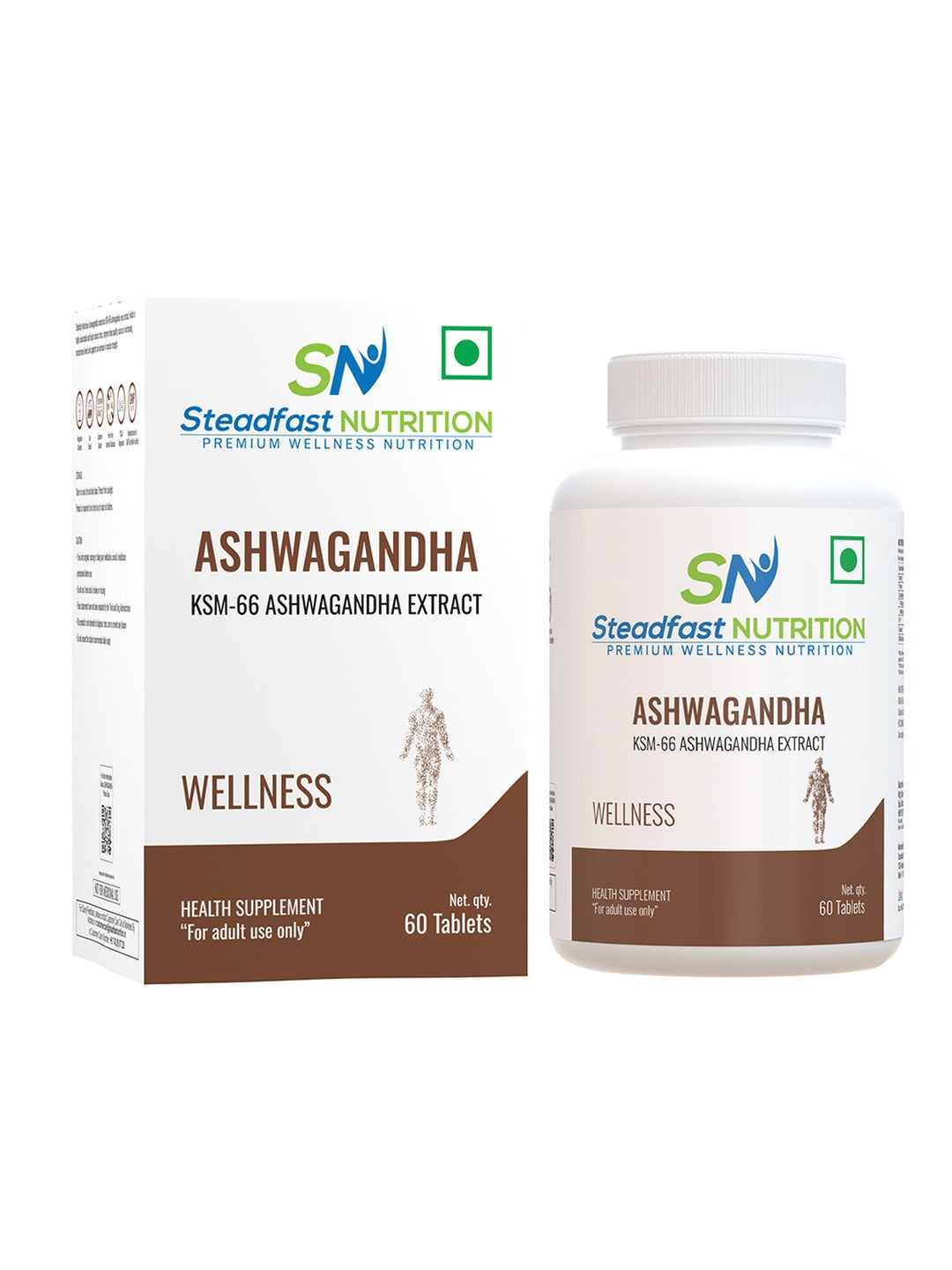 Steadfast Nutrition Ashwagandha KSM-66 Tablets (60 Tablets)