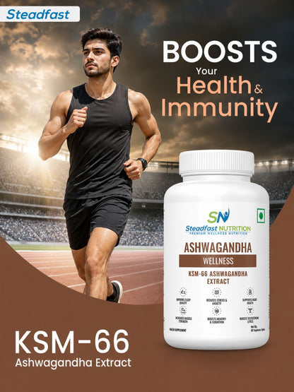 Steadfast Nutrition Ashwagandha KSM-66 Tablets (60 Tablets)