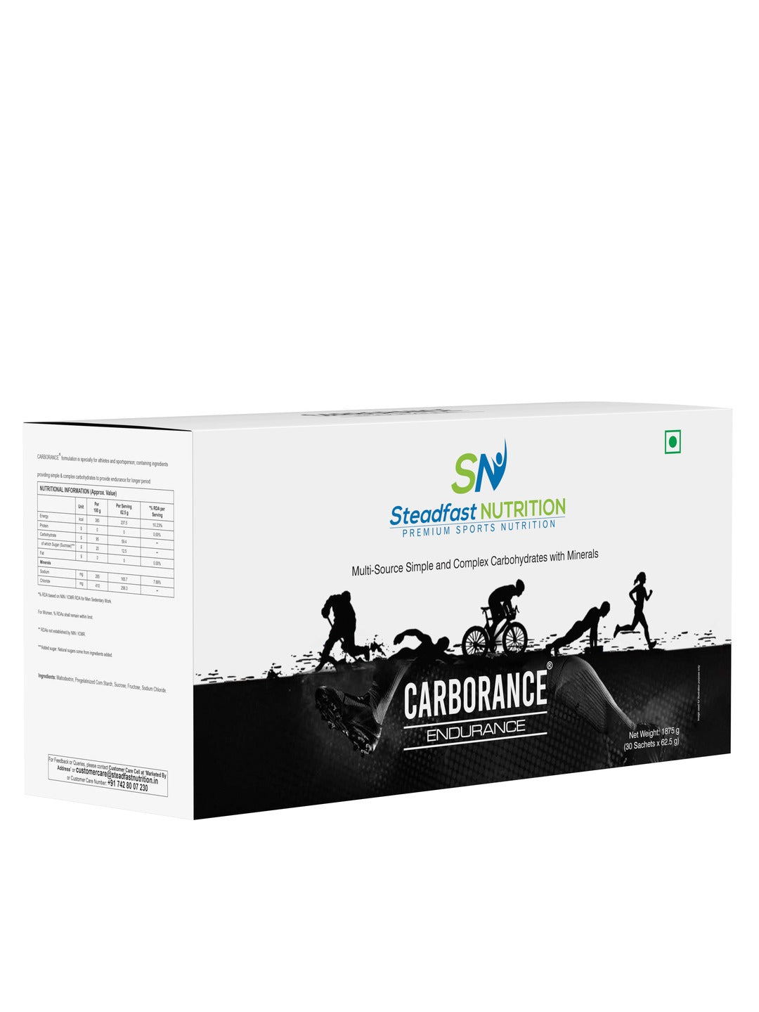 Steadfast Nutrition Carborance Multi-Source Carbohydrates - Unflavoured (30 Sachets)