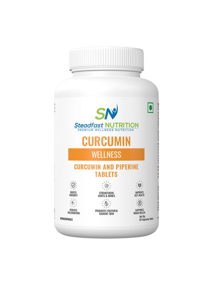 Steadfast Nutrition Curcumin Piperine Supplement (60 Tablets)