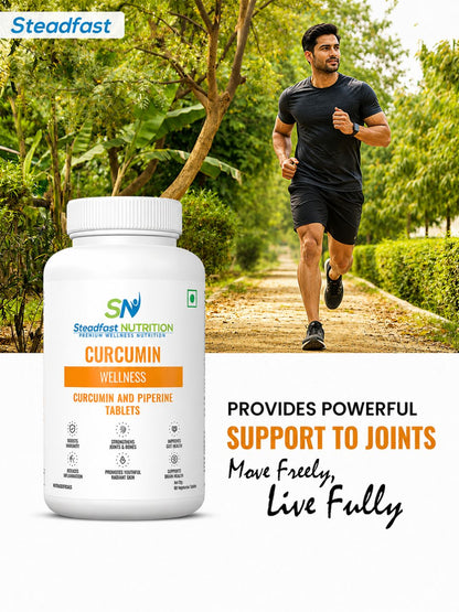 Steadfast Nutrition Curcumin Piperine Supplement (60 Tablets)