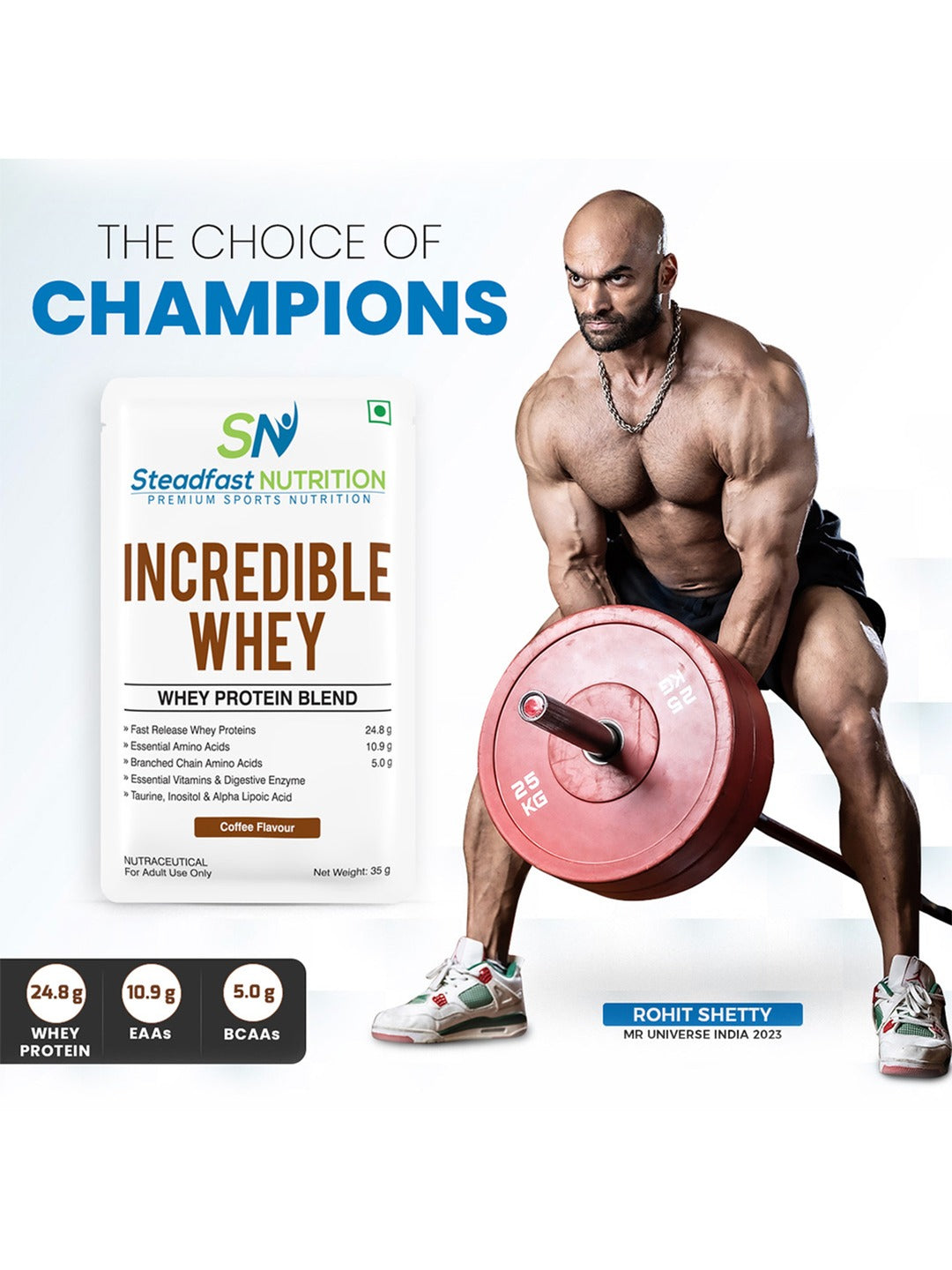Steadfast Nutrition Incredible Whey Protein - Coffee (30 Sachets)
