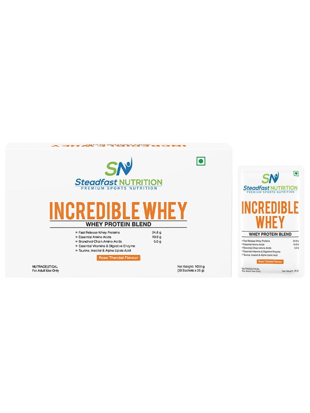 Steadfast Nutrition Incredible Whey Protein - Rose Thandai