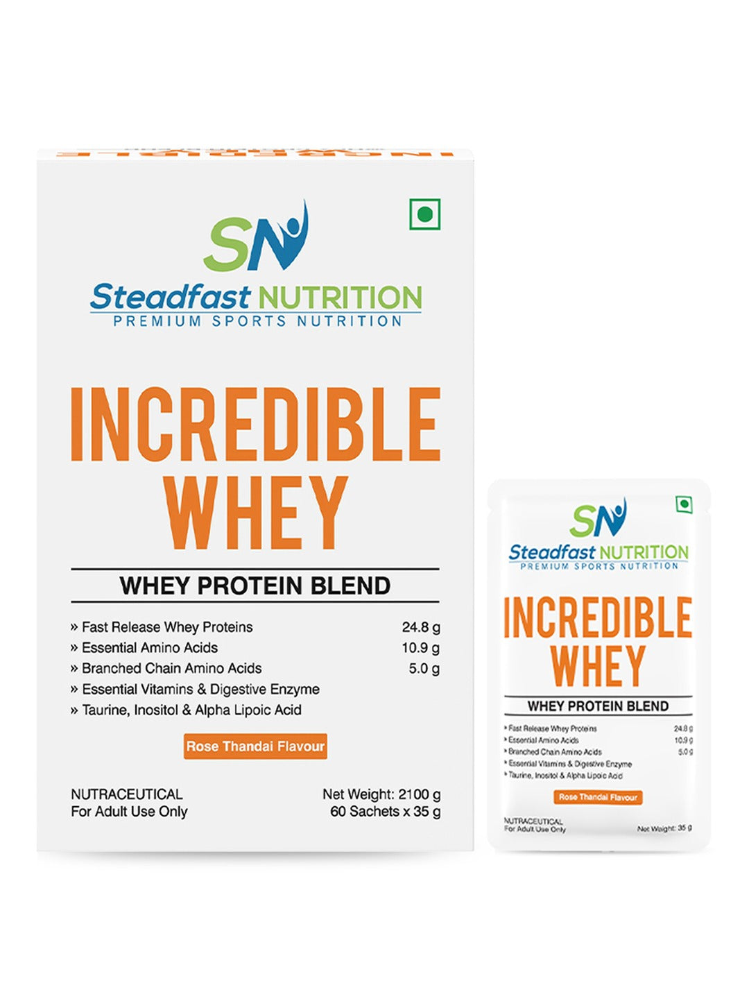Steadfast Nutrition Incredible Whey Protein - Rose Thandai