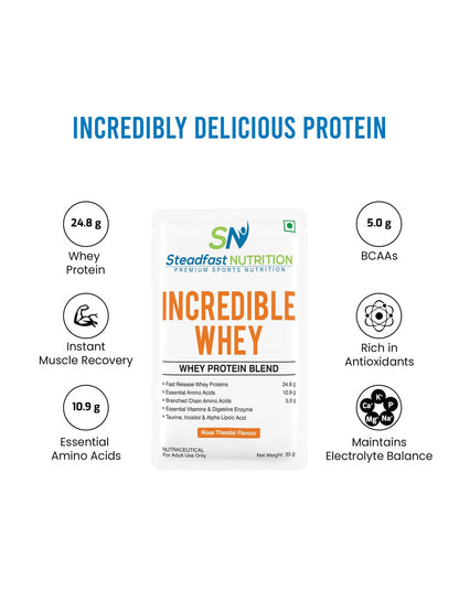 Steadfast Nutrition Incredible Whey Protein - Rose Thandai