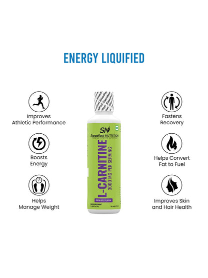 Steadfast Nutrition L-Carnitine 3000 mg Liquid Supplement