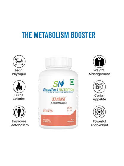Steadfast Nutrition Leanfast Fat Burners Metabolism Booster Weight Loss Supplements (60 Capsules)
