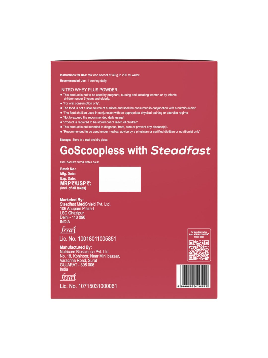 Steadfast Nutrition NitroMax Protein - Chocolate