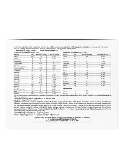 Steadfast Nutrition Power Massive Muscle Mass Gainer - Chocolate (30 Sachets)
