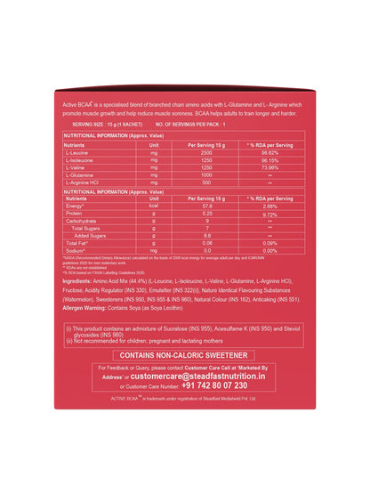 Steadfast Nutrition Active BCAA Supplement