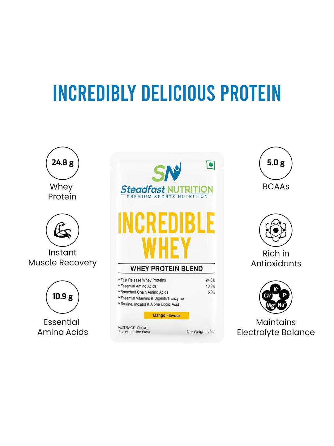 Steadfast Nutrition Incredible Whey Protein - Mango