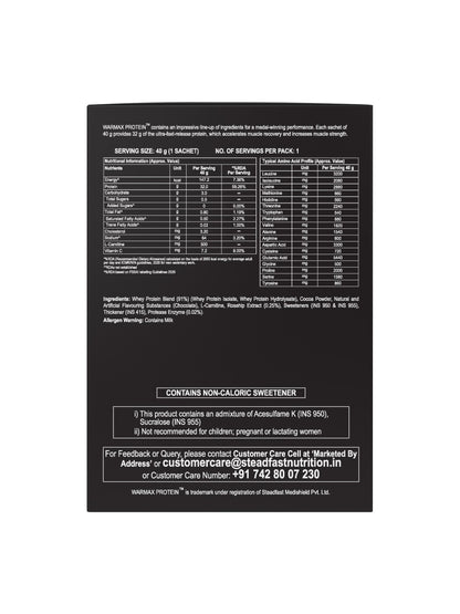 Steadfast Nutrition Warmax Whey Protein - Chocolate
