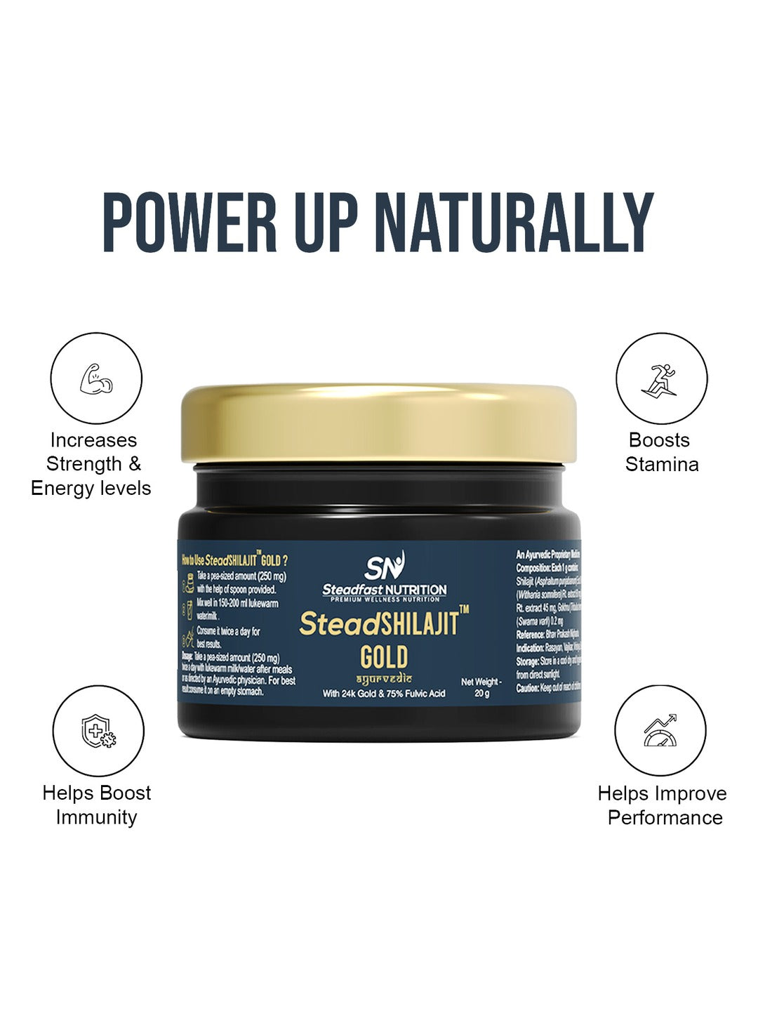 Steadfast Nutrition Stead Shilajit Gold (20 g)