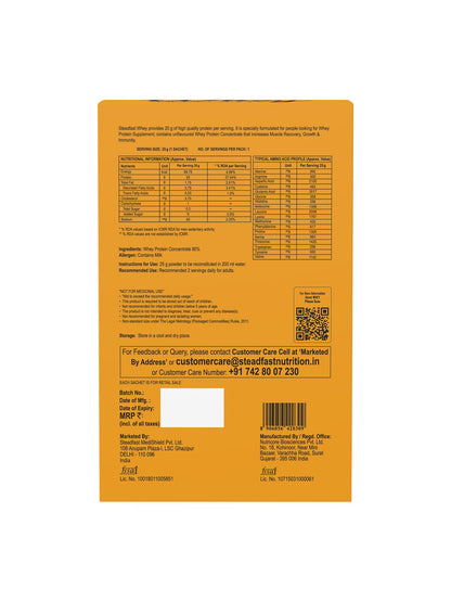 Steadfast Nutrition Whey Protein Concentrate - Unflavoured