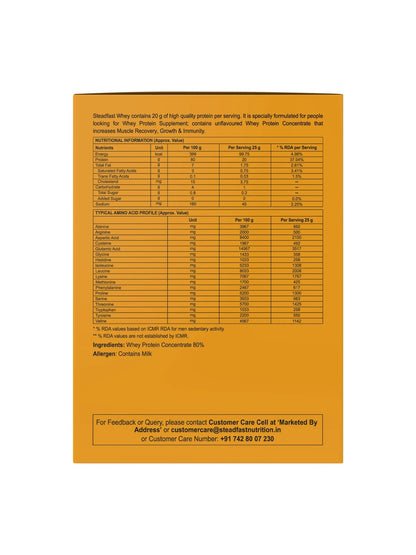 Steadfast Nutrition Whey Protein Concentrate - Unflavoured