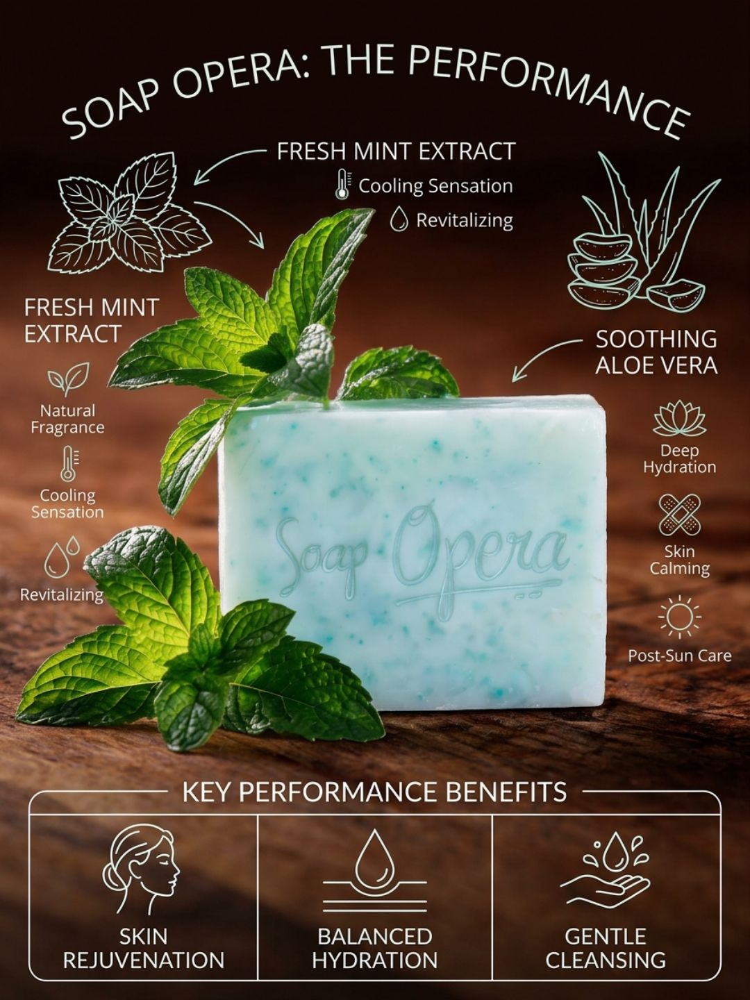 Soap Opera Spearmint Bathing Bar