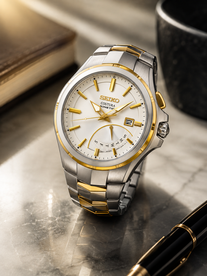 Seiko Round White Dial Analog Watch - SRN064P9