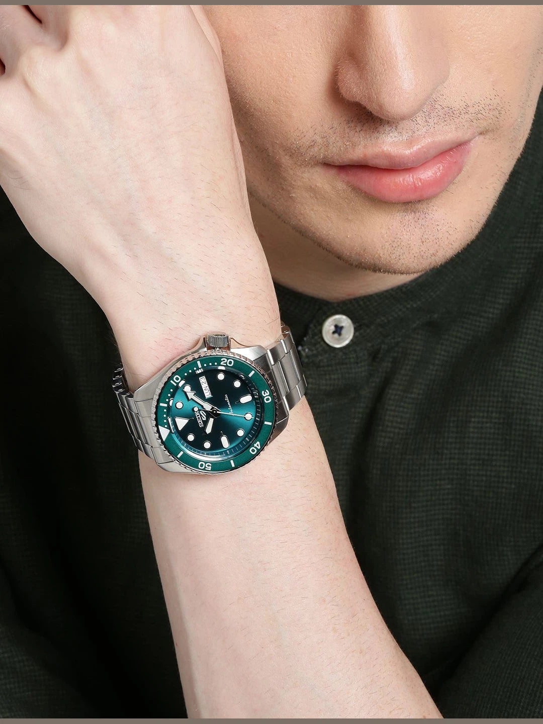 Seiko Green Analogue Watch - SRPD61K1