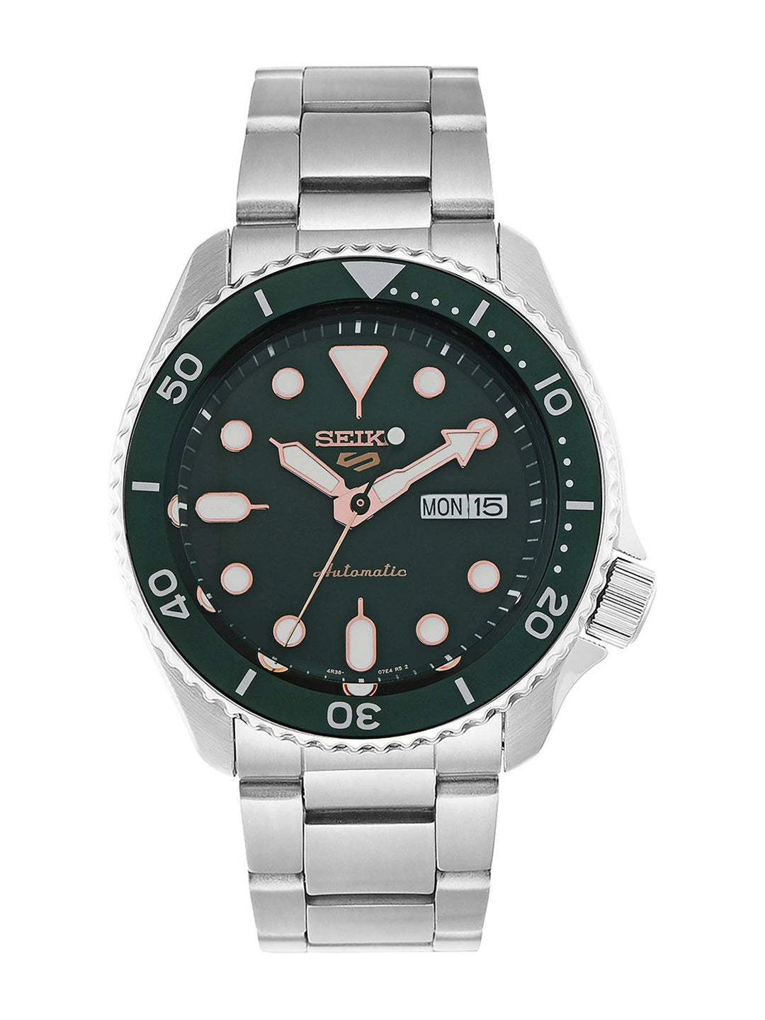 Seiko Green Automatic Skeleton Analogue Watch - SRPD63K1