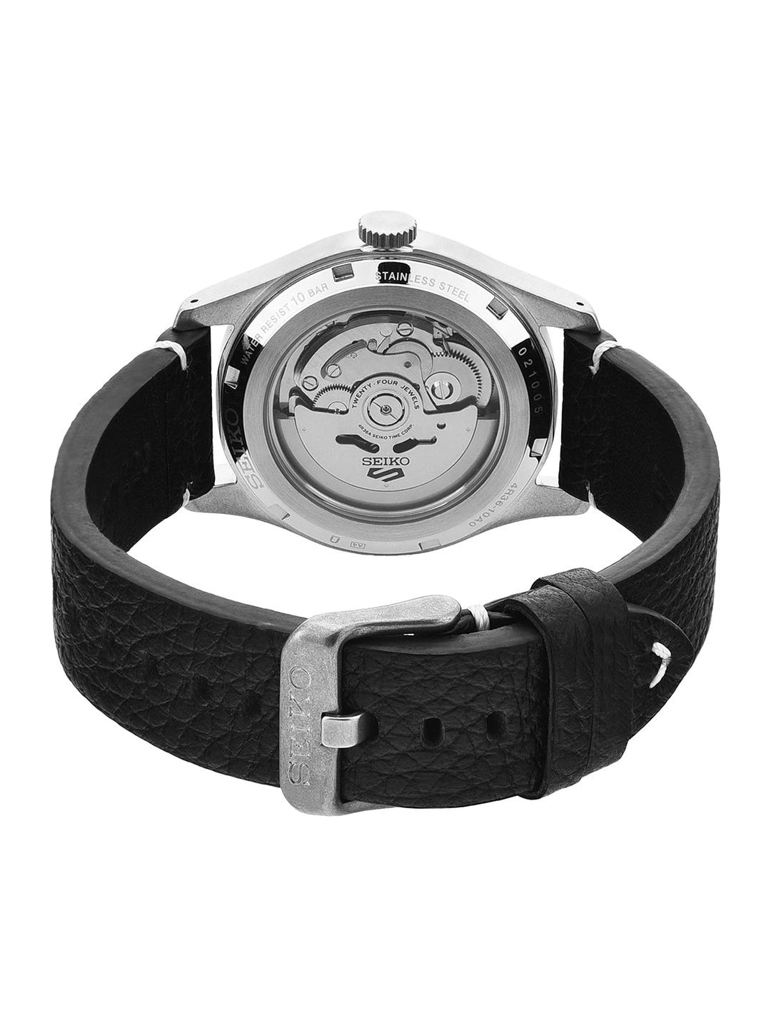 Seiko Blue Dial & Black Leather Strap Analogue Automatic Watch - SRPG39K1