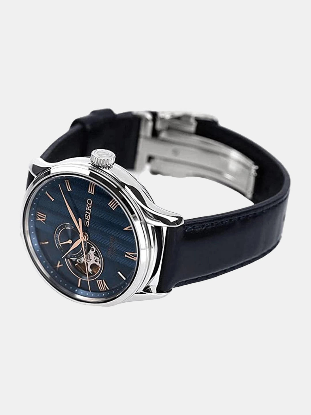 Seiko Presage Round Blue Dial Analog Watch - SSA421J1