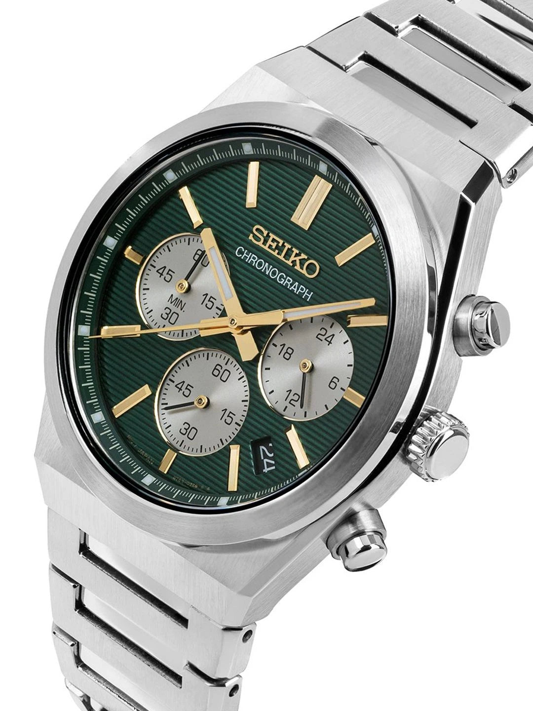 Seiko Stainless Steel Bracelet Style Strap Analogue Motion Powered Watch - SSB461P1