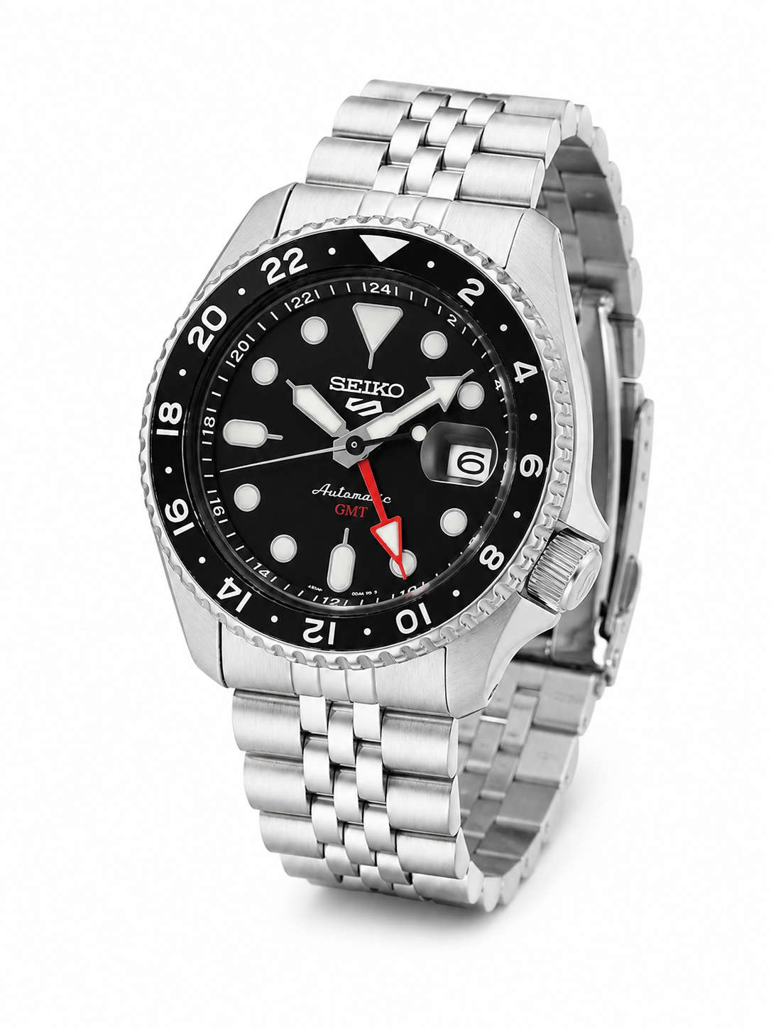 Seiko Round Black Dial Analog Watch - SSK001K1
