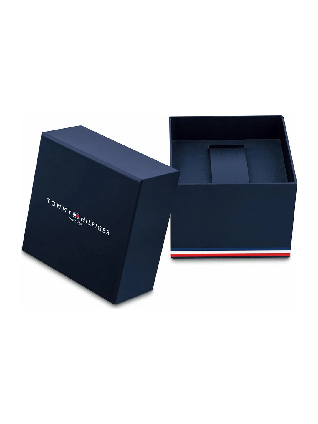 Tommy Hilfiger Rectangle Blue Dial Analog Watch With Multifunction Display & Leather Strap - TH1710760