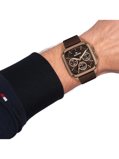 Tommy Hilfiger Square Brown Dial Analog Watch - TH1792221