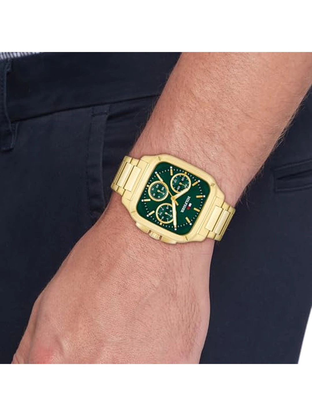 Tommy Hilfiger Square Green Dial Analog Watch - TH1792223