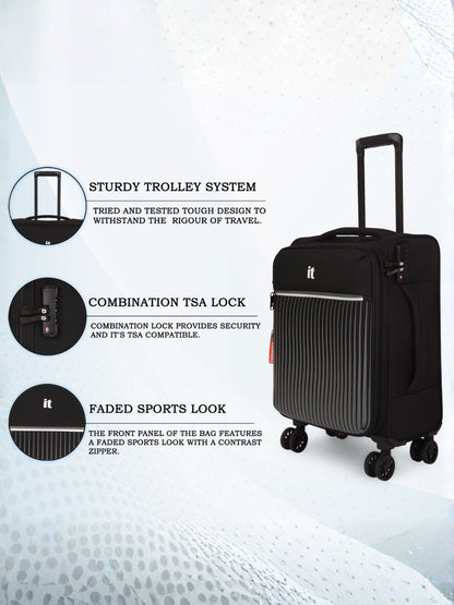 it luggage The Lite Black Cabin 20 Inches Trolley Bag