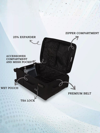 it luggage The Lite Black Cabin 20 Inches Trolley Bag