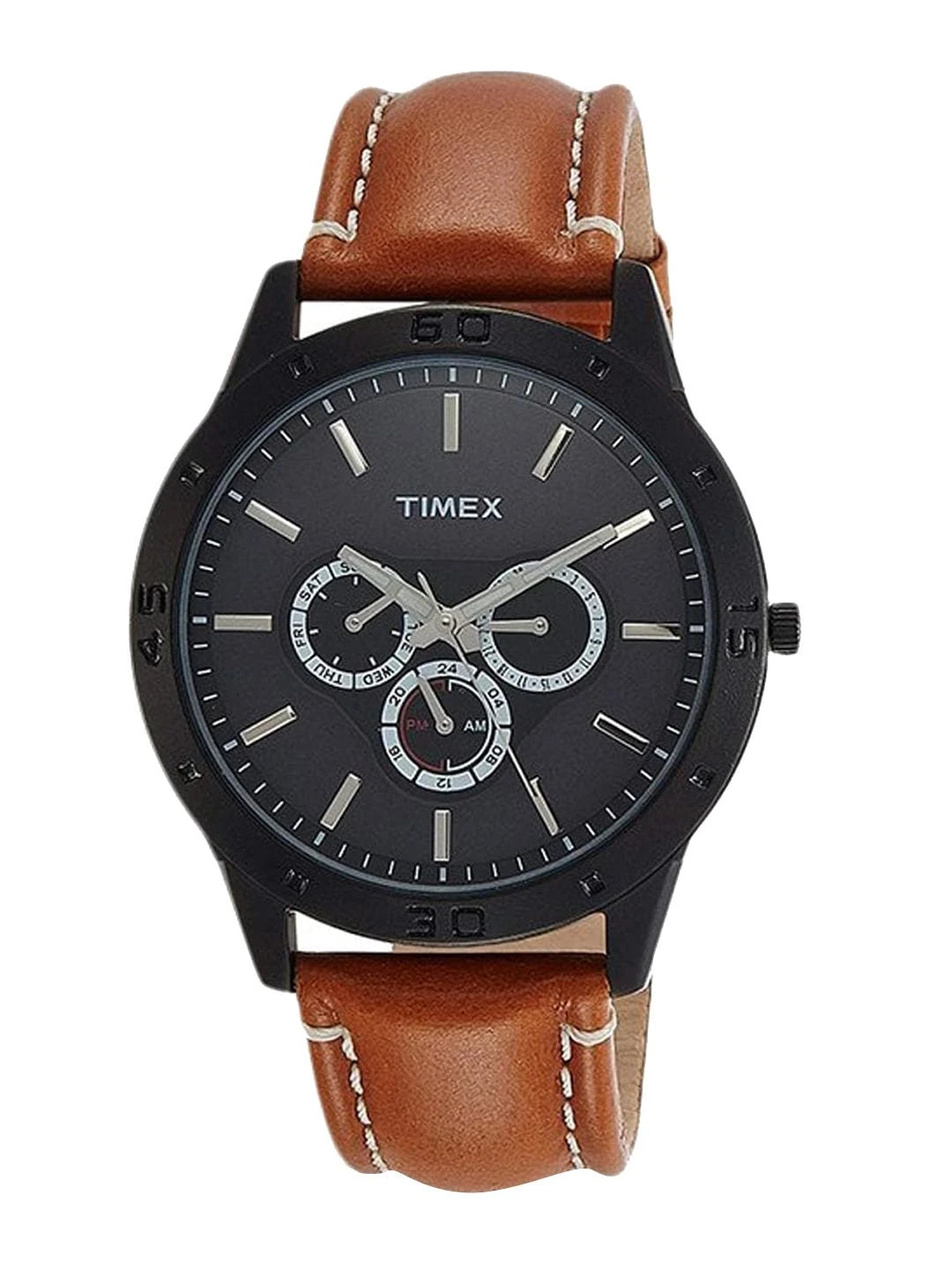Timex Dial & Leather Strap Analogue Watch - TW000U913