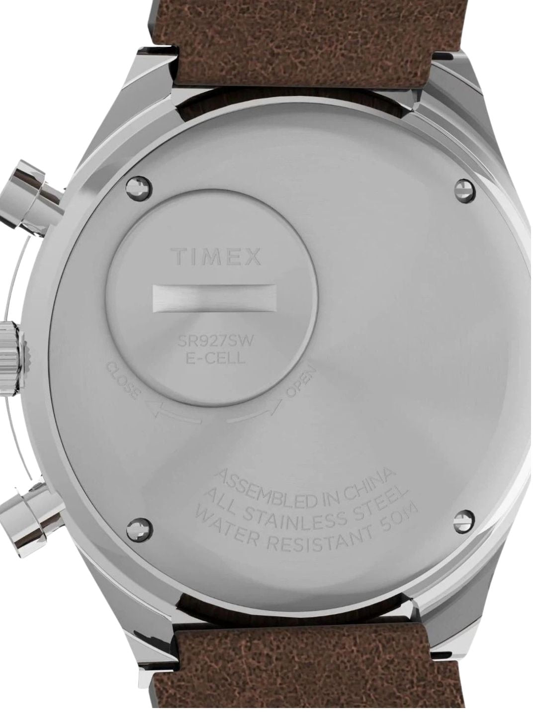 Timex Dial & Leather Strap Analogue Chronograph Watch - TW2V42800U9