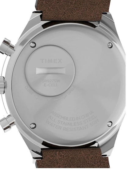 Timex Dial & Leather Strap Analogue Chronograph Watch - TW2V42800U9