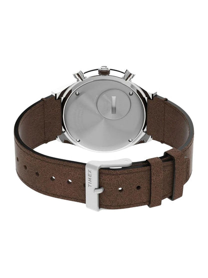 Timex Dial & Leather Strap Analogue Chronograph Watch - TW2V42800U9