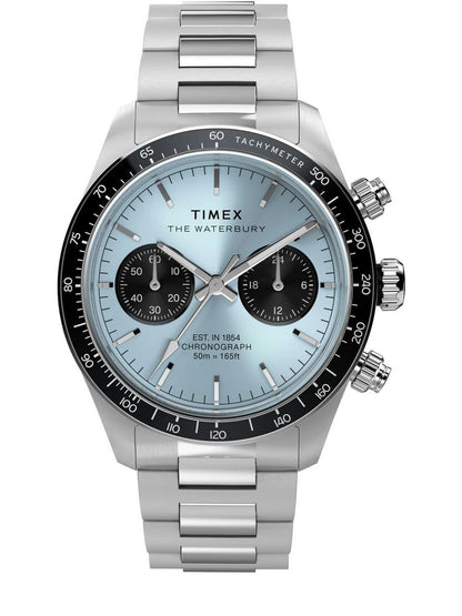 Timex Dial & Stainless Steel Bracelet Style Strap Analogue Chronograph Watch - TW2Y70500IK