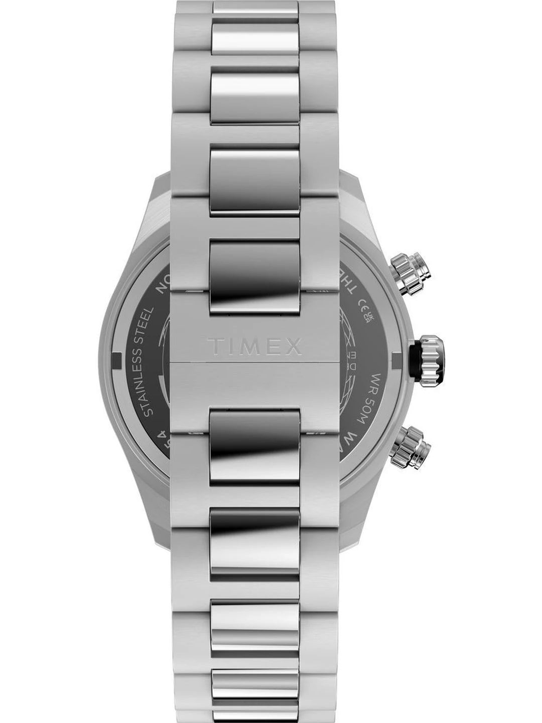 Timex Dial & Stainless Steel Bracelet Style Strap Analogue Chronograph Watch - TW2Y70500IK
