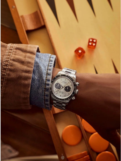 Timex Dial & Stainless Steel Bracelet Style Strap Analogue Chronograph Watch - TW2Y70500IK