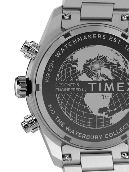 Timex Dial & Stainless Steel Bracelet Style Strap Analogue Chronograph Watch - TW2Y70500IK