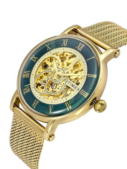 Timex Signio Round 21mm Green Dial Automatic Watch - TWEG16721