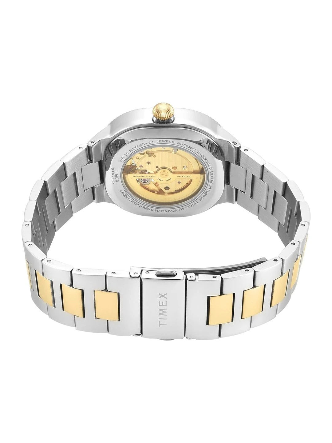 Timex Skeleton Dial & Bracelet Style Strap Analogue Automatic Motion Powered Watch - TWEG24700